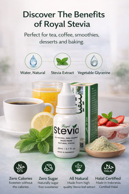 Royal Stevia™ Natural Drops | Zero Sugar Zero Calorie Sweetener
